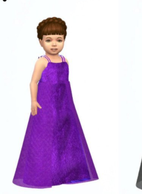 模拟人生4幼儿双层吊带连衣裙MOD