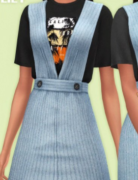 模拟人生4十字吊带长裙MOD