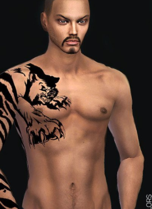 模拟人生4老虎花纹纹身MOD