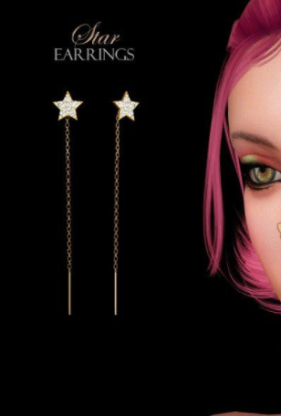 模拟人生4迷你星星长链耳环MOD