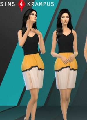 模拟人生4三色吊带连衣裙MOD