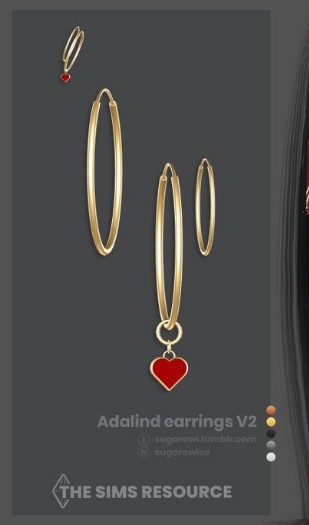 模拟人生4心形圆环耳环MOD