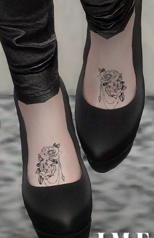 模拟人生4脚背印花纹身MOD