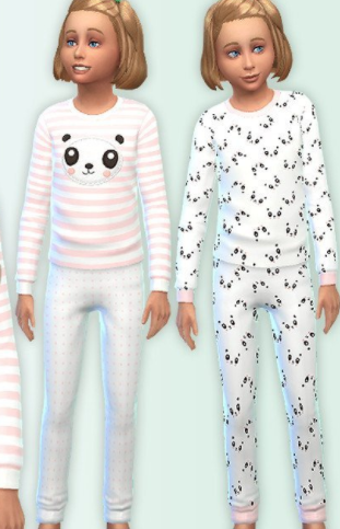 模拟人生4可爱的熊猫睡衣MOD