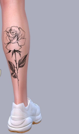 模拟人生4玫瑰花腿部纹身MOD
