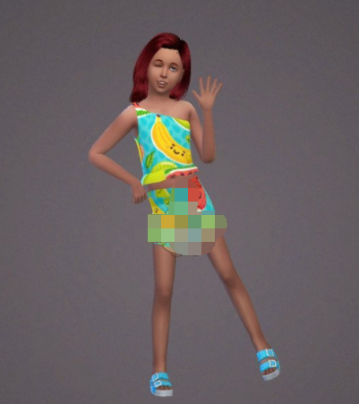 模拟人生4幼儿的夏季热带服装MOD