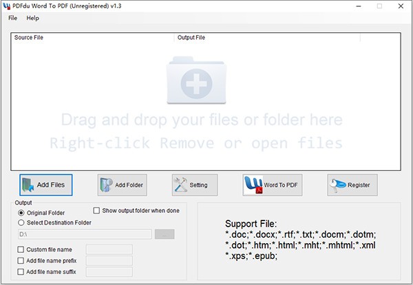 PDFdu Word To PDF Converter(Word转PDF工具)