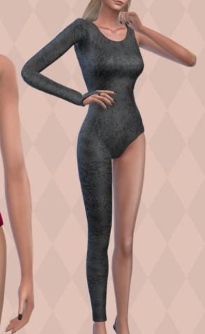 模拟人生4蛇皮单露腿连衣裤MOD