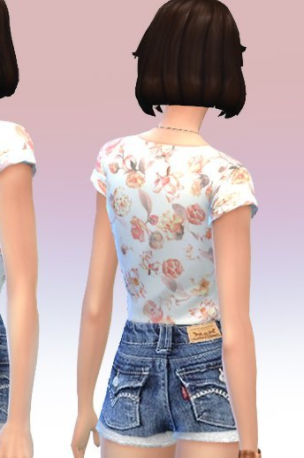 模拟人生4花衬衫和牛仔裤短裤MOD