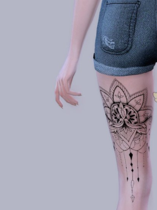 模拟人生4莲花挂饰纹身MOD