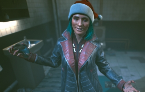 赛博朋克2077圣诞帽MOD