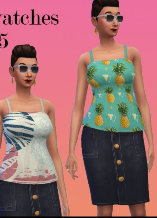 模拟人生4热带风格吊带上衣MOD