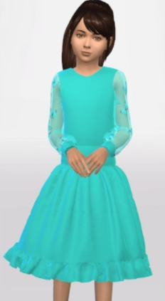 模拟人生4女童花边连衣裙MOD