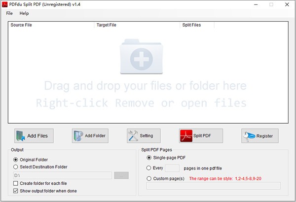 PDFdu Split PDF(PDF文件拆分工具)