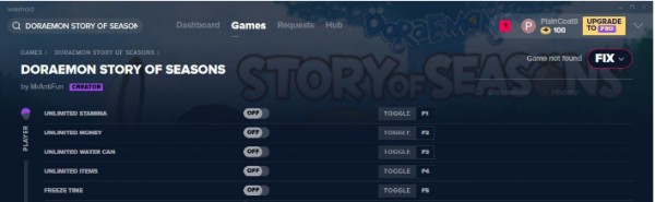 哆啦A梦大雄的牧场物语十四项修改器