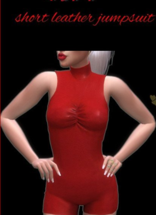 模拟人生4短款皮革连身裤MOD