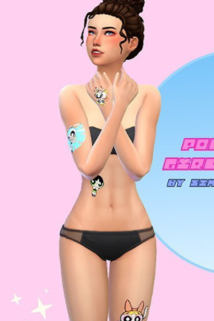 模拟人生4飞天小女警纹身MOD