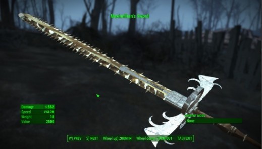 辐射4马克西米利安二世的阅兵剑MOD