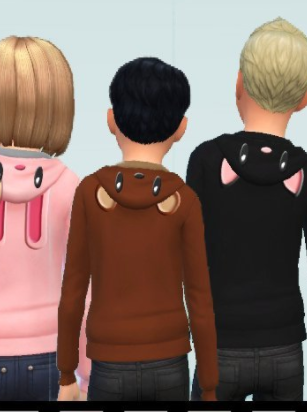 模拟人生4可爱的儿童动物连帽衫MOD