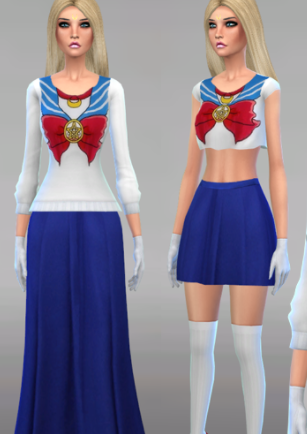 模拟人生4可爱美少女战士服装MOD