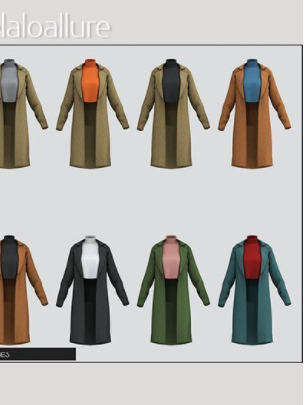 模拟人生4女性的高领大衣MOD