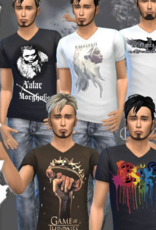 模拟人生4权力的游戏男衬衫MOD