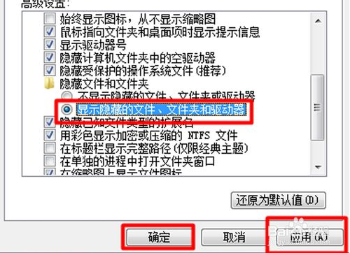 如何显示隐藏文件和文件夹