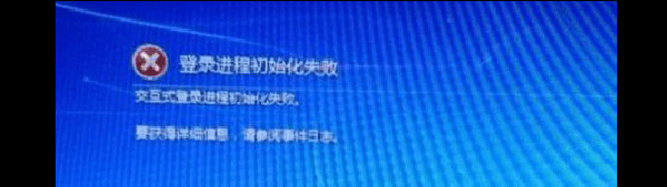 Win7开机提示"登陆进程初始化失败&quo