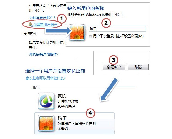 WIN7如何去设置家长控制?