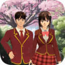 高校女生樱花校园生活