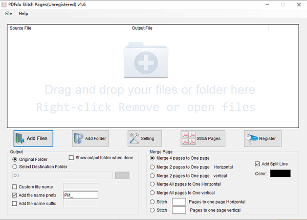 PDFdu Stitch Pages(pdf页面拼接)