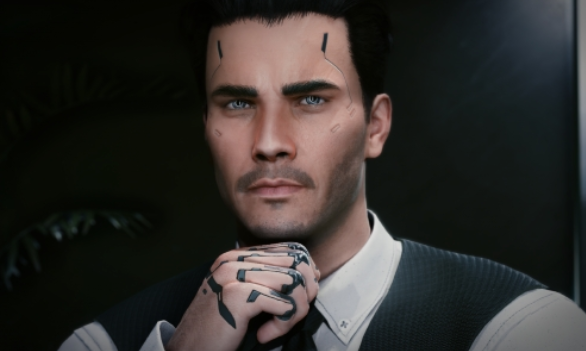 赛博朋克2077男性V的4K肤色MOD