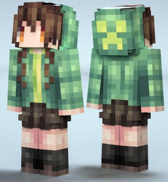 我的世界可爱雨衣少女皮肤MOD