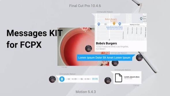 Messages KIT(FCPX手机短信弹窗动画插件)