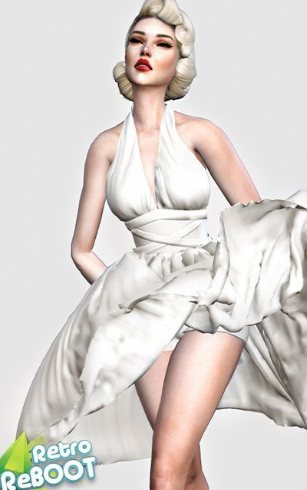 模拟人生4玛丽莲梦露礼服MOD
