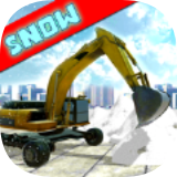 真正的挖掘机扫雪模拟器起重机