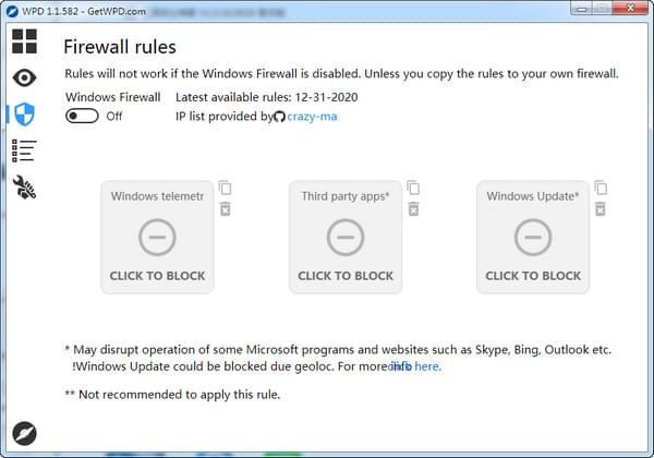 Win10隐私设置工具(WPD)