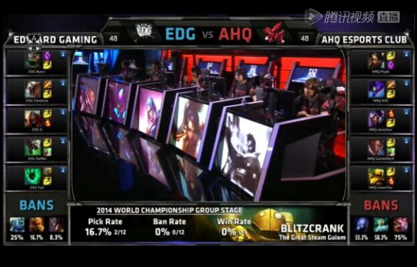 LOL 9.19日EDGvsAHQ比赛视频  EDGvsAHQ卷毛神钩钩翻全场