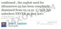 Comex的Ultrasn0w 0.93不能越狱的苹果基带 05.14.01的iOS 4.1
