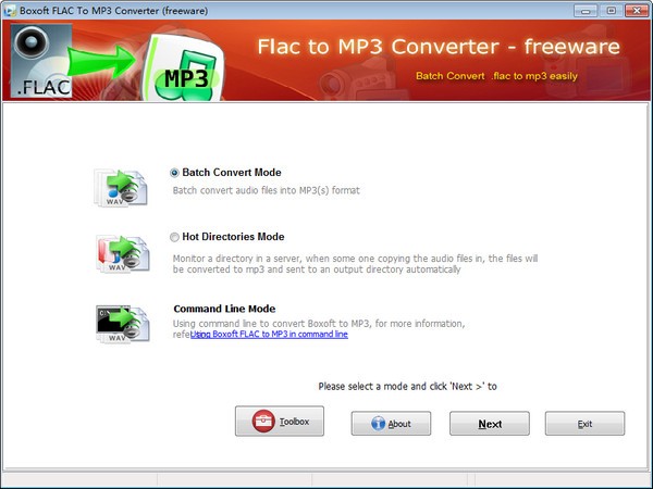 Boxoft free Flac to MP3 Converter(Flac转MP3格式工具)