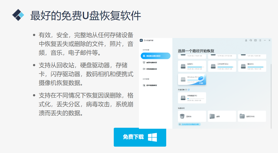 u盘数据恢复工具免费版介绍2款