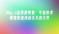 Mac U盘数据恢复：专业技术帮您快速找回丢失的文件