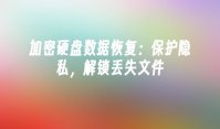 加密硬盘数据恢复：保护隐私，解锁丢失文件