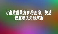 U盘数据恢复价格查询，快速恢复您丢失的数据