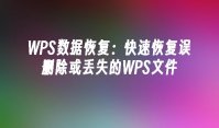 WPS数据恢复：快速恢复误删除或丢失的WPS文件