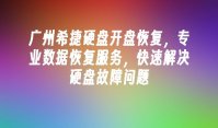 广州希捷硬盘开盘恢复，专业数据恢复服务，快速解决硬盘故障问题