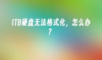 1TB硬盘无法格式化，怎么办？