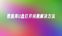 数据库U盘打开问题解决方法