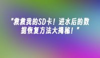 SD卡进水后的数据恢复方法大揭秘！