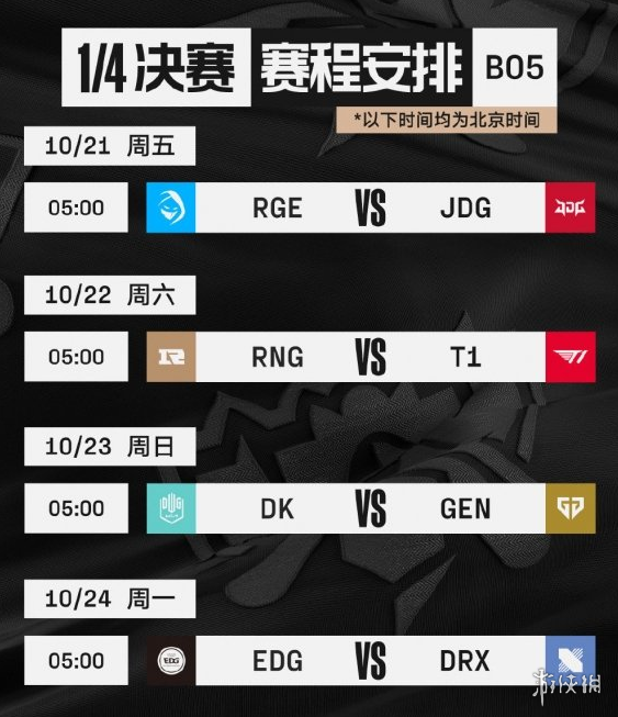 2022lol世界赛10月22日赛程 RNGvsT1比赛时间